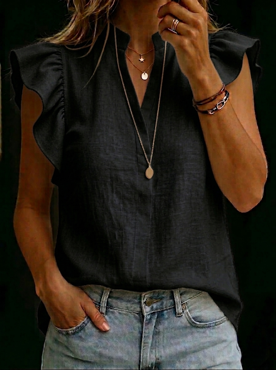 New Arrivals🔥 Women's Retro Ruffled Sleeveless Shirt