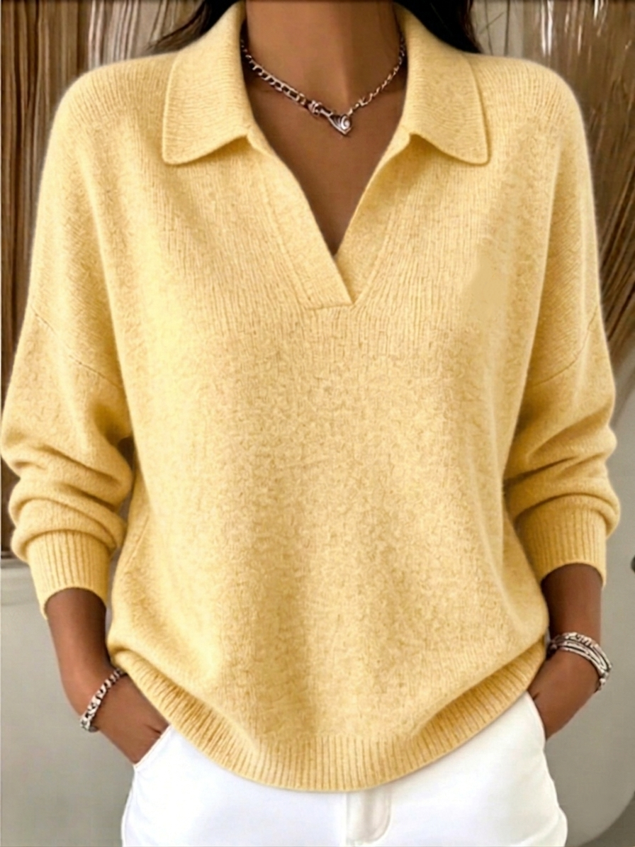 CLEARANCE SALE🔥Women's Minimalist casual V-neck knit top 