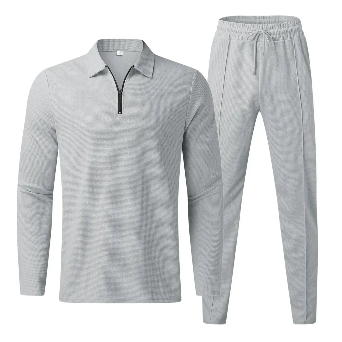 Matching Set for Men,Casual Fashion Long Sleeve Polo Shirt and Pants 2 Piece Outfits,Athletic Jogging Suits