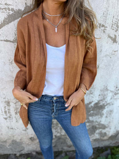 NEW IN🔥 2024 Women's Casual Breathable Linen Cover