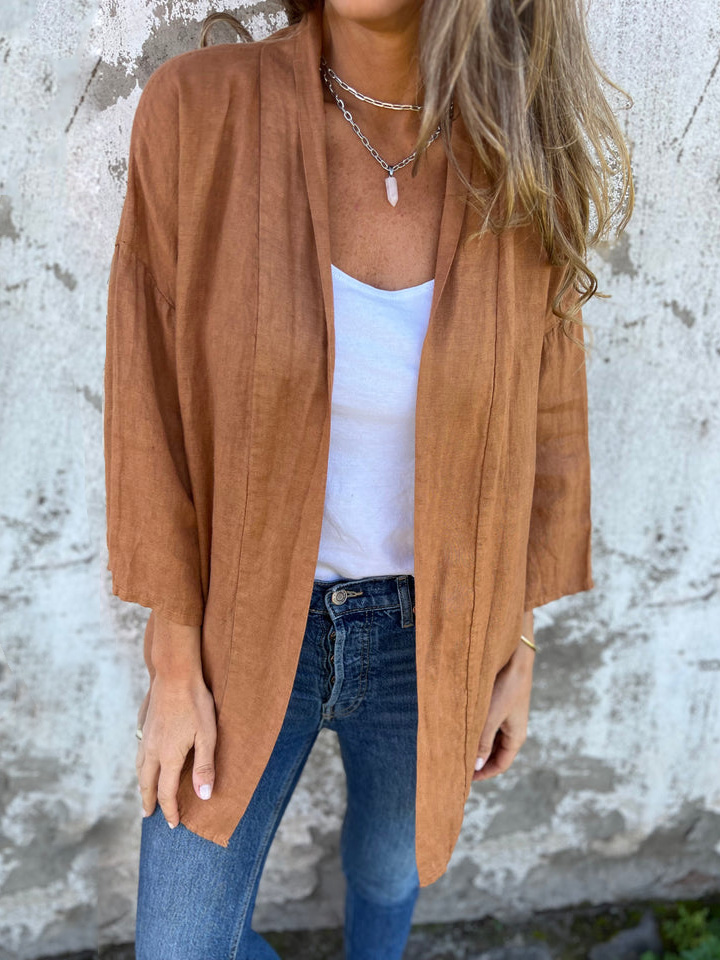 NEW IN🔥 2024 Women's Casual Breathable Linen Cover