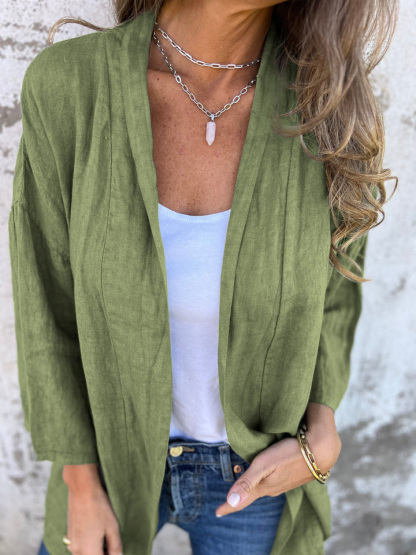 NEW IN🔥 2024 Women's Casual Breathable Linen Cover