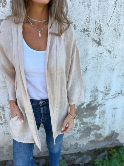 NEW IN🔥 2024 Women's Casual Breathable Linen Cover