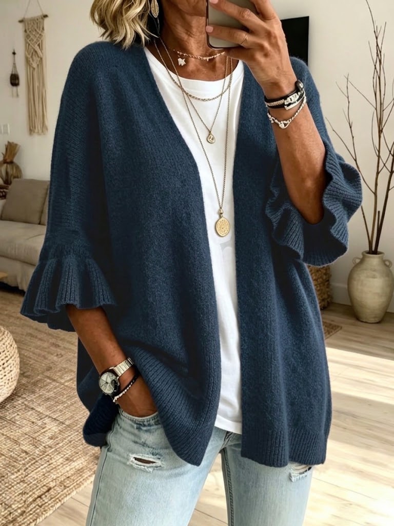 CLEARANCE SALE🔥 Casual Knit Cardigan With Three-quarter Sleeves