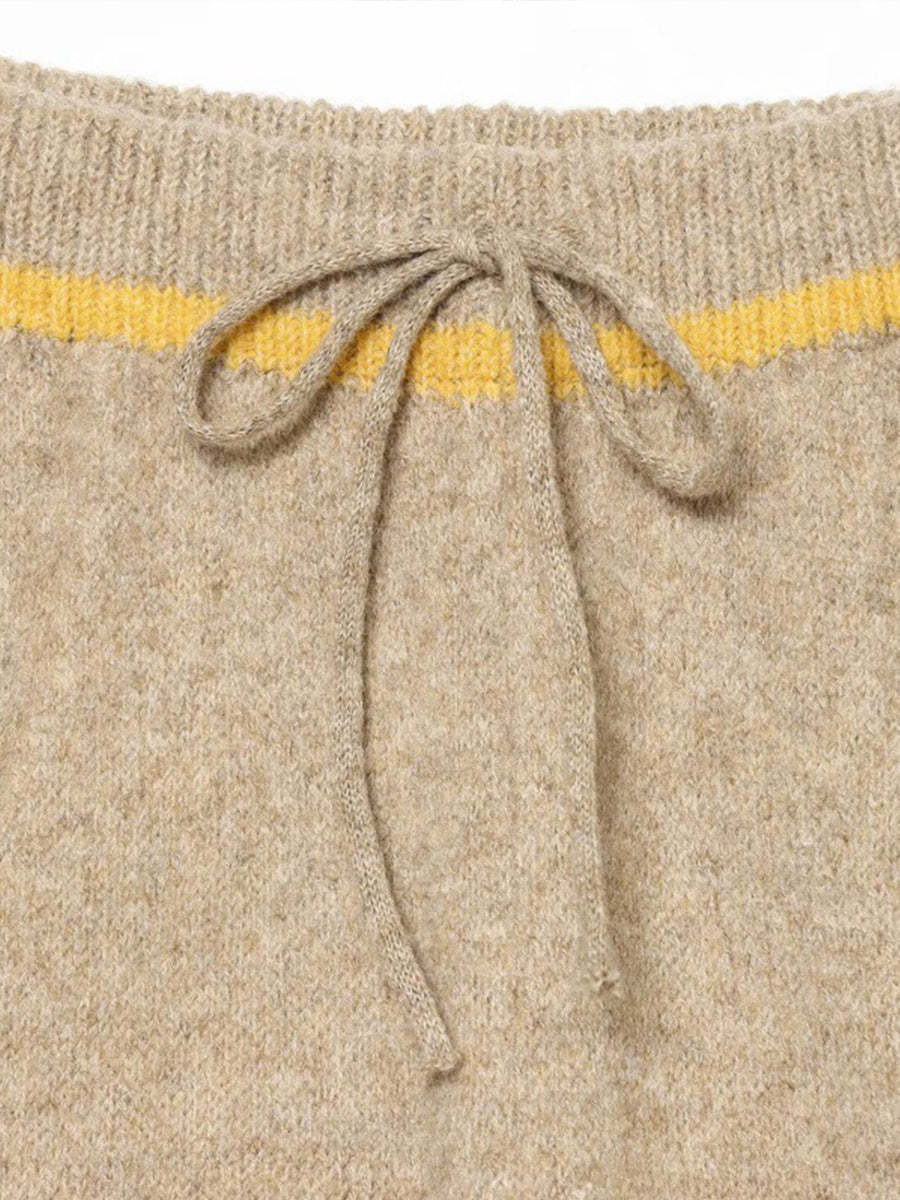 ⏰ LAST DAY SAVE 49%💥 Chic Color Block Trim Knit Loungewear Set
