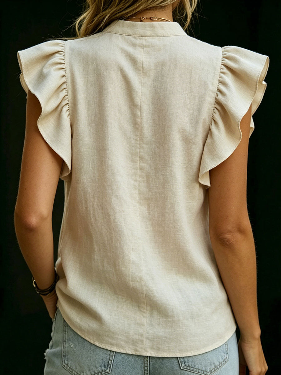 New Arrivals🔥 Women's Retro Ruffled Sleeveless Shirt