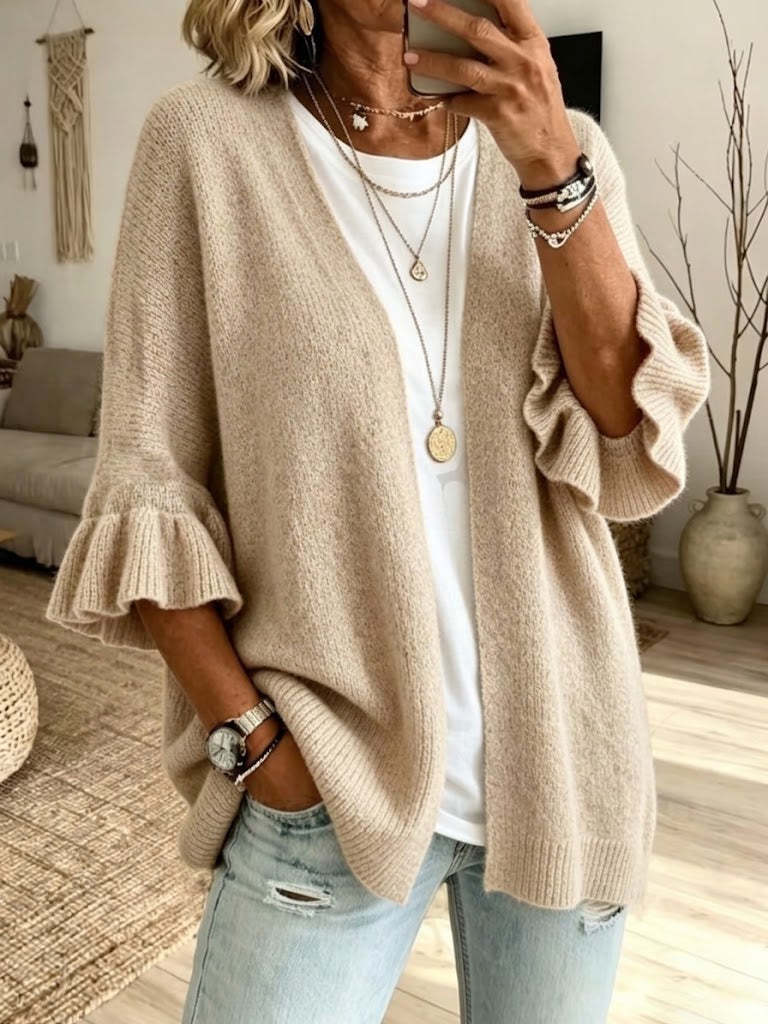 CLEARANCE SALE🔥 Casual Knit Cardigan With Three-quarter Sleeves