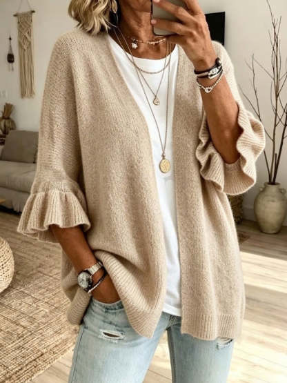CLEARANCE SALE🔥 Casual Knit Cardigan With Three-quarter Sleeves