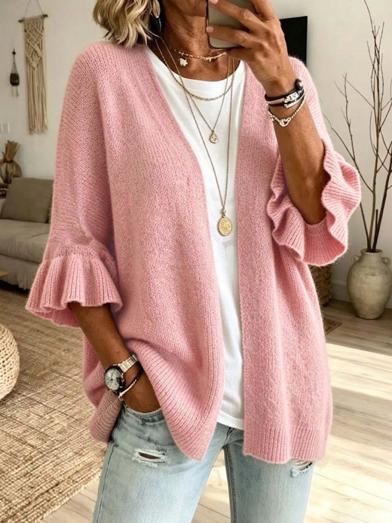 CLEARANCE SALE🔥 Casual Knit Cardigan With Three-quarter Sleeves