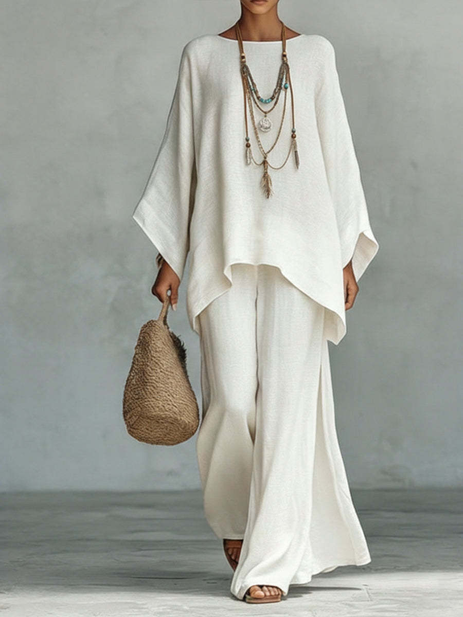 CLEARANCE SALE🔥 Women's comfortable and loose-fitting linen and cotton two-piece set