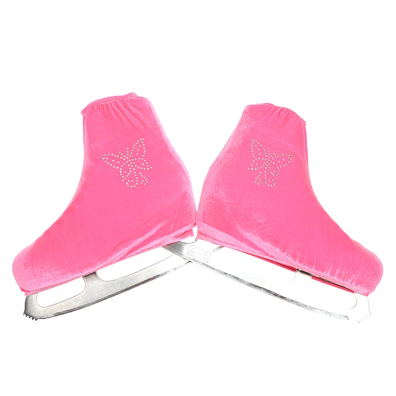 Figure Skating Shoe Covers Protective Velvet Rhinestone Kids Adult For Roller And Ice Skates