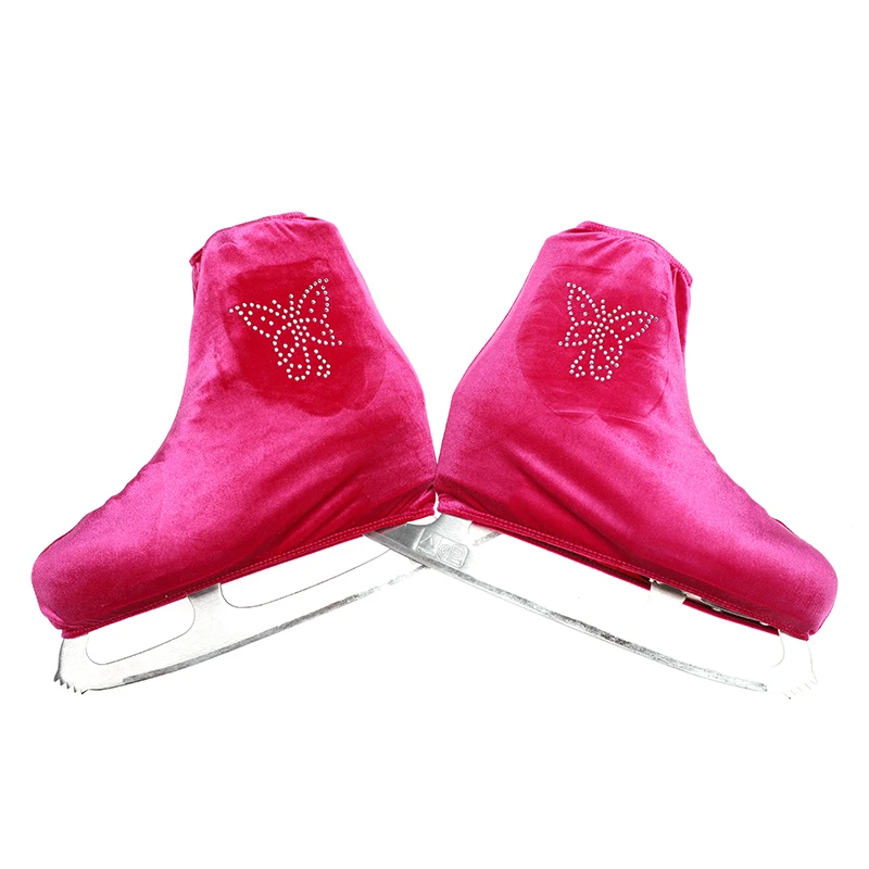 Figure Skating Shoe Covers Protective Velvet Rhinestone Kids Adult For Roller And Ice Skates