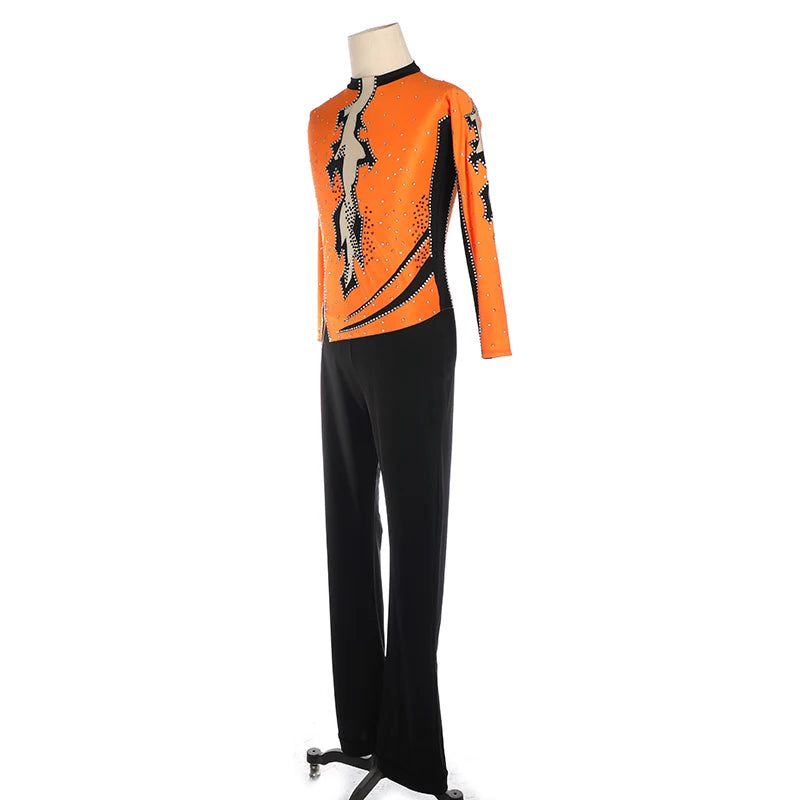Figure Skating Training Pants Nylon Spandex Girls Women Side Stripe