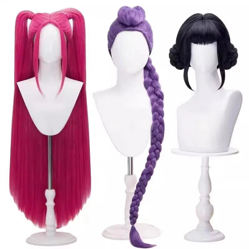 Adult Cosplay Costume Women Black Golden Cool Suit Halloween Party Role Playing Outfit Wig