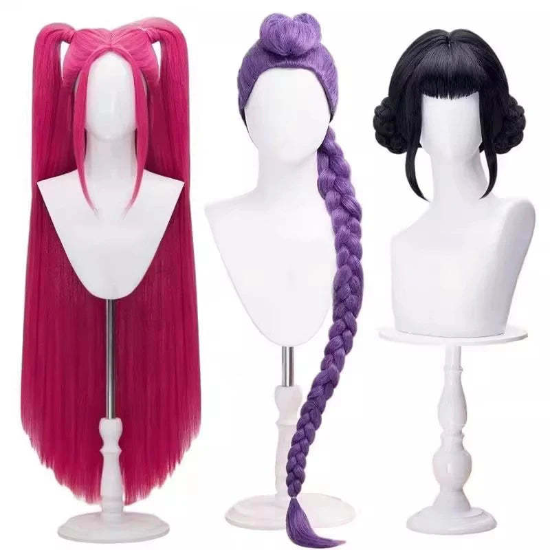 Adult Cosplay Costume Women Black Golden Cool Suit Halloween Party Role Playing Outfit Wig