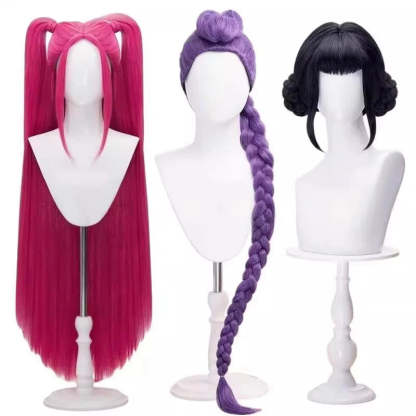 Adult Cosplay Costume Women Black Golden Cool Suit Halloween Party Role Playing Outfit Wig