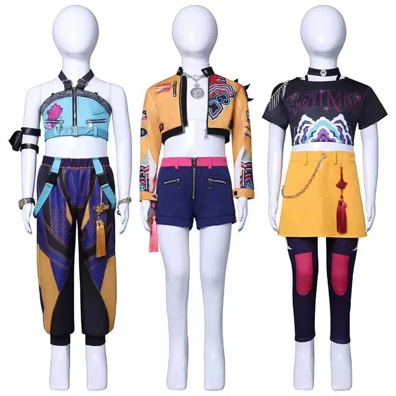 KPop Cosplay Rumi Zoey Mira Cosplay Costume for Children Girls Halloween Carnival Party Role Playing Dress Outfits Xmas Gifts