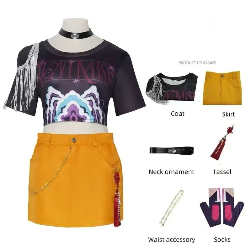KPop Cosplay Rumi Zoey Mira Cosplay Costume for Children Girls Halloween Carnival Party Role Playing Dress Outfits Xmas Gifts