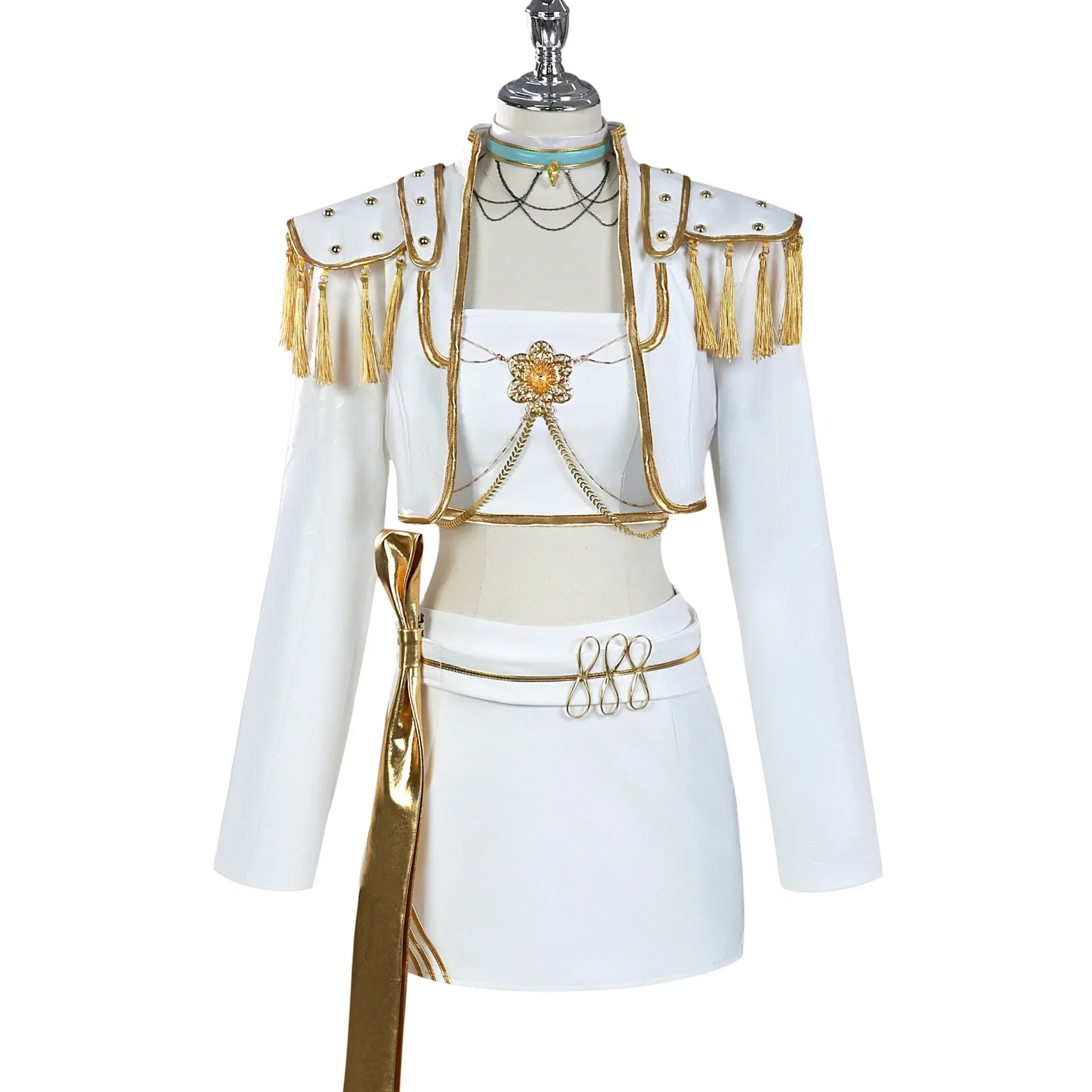 Anime Zoey Rumi Mira Cosplay Costume White PU Leather Uniform Role Play for Party Halloween Carnival Outfits