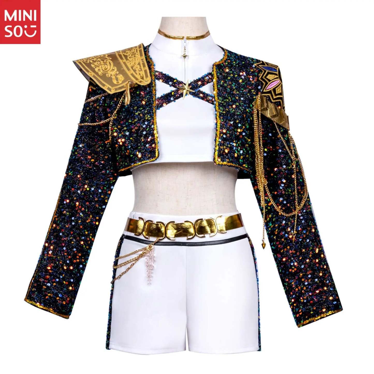 K/DA Pop Star Akali Cosplay Costume, Full Set League of Legends K-POP Outfit for Women