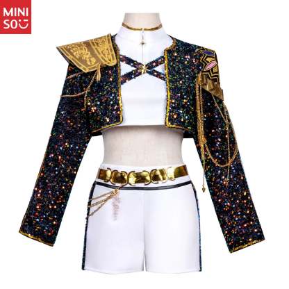 K/DA Pop Star Akali Cosplay Costume, Full Set League of Legends K-POP Outfit for Women