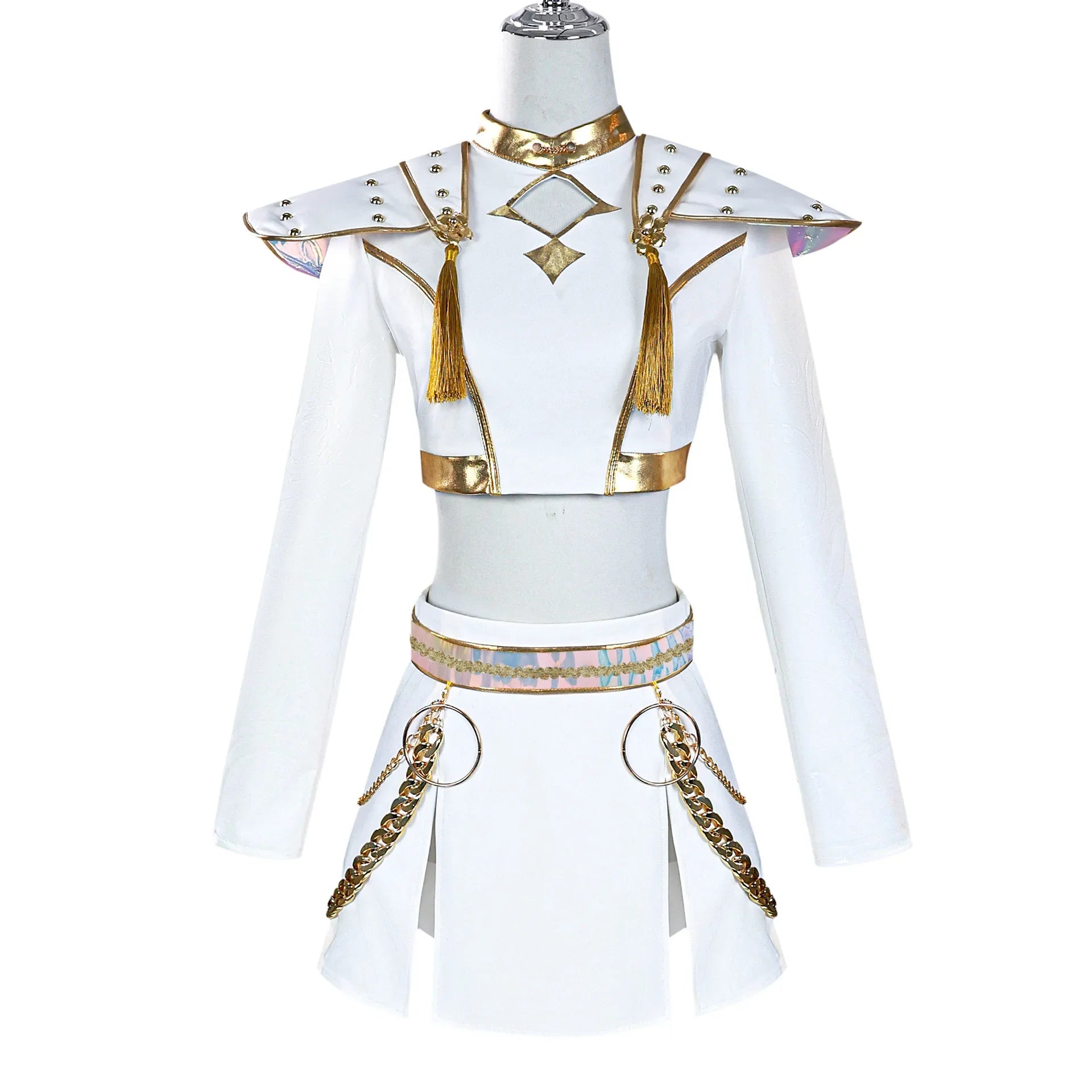 Anime Zoey Rumi Mira Cosplay Costume White PU Leather Uniform Role Play for Party Halloween Carnival Outfits