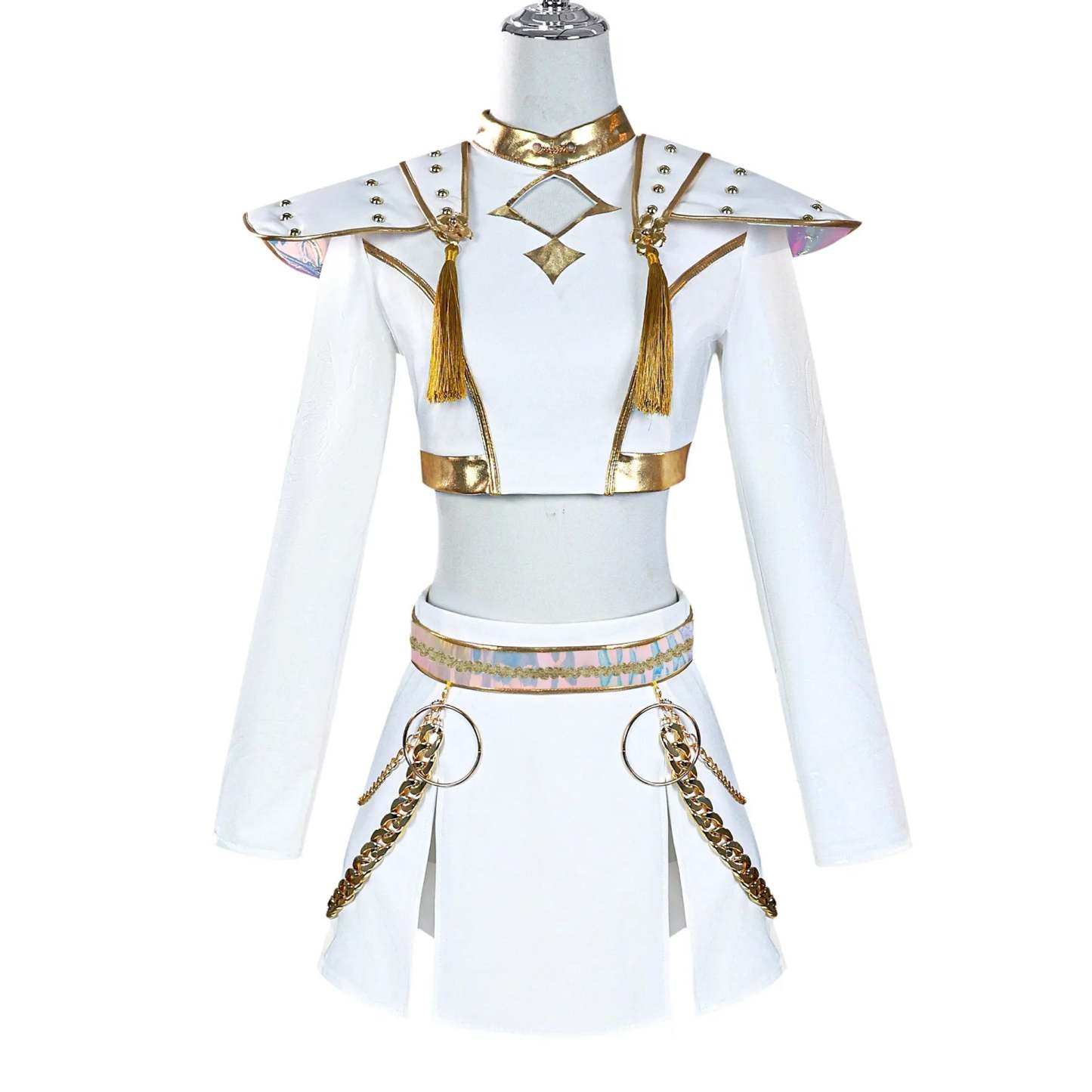 Anime Zoey Rumi Mira Cosplay Costume White PU Leather Uniform Role Play for Party Halloween Carnival Outfits