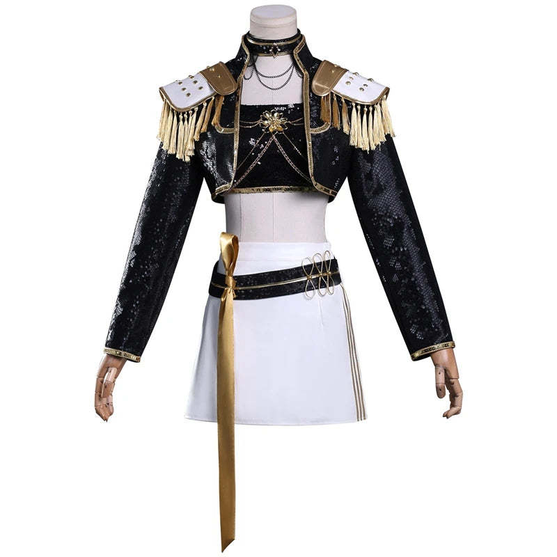 Rumi Zoey Mira Cosplay Costume Women Black Golden Singing Suit Halloween Party Carnival Role Playing Outfit