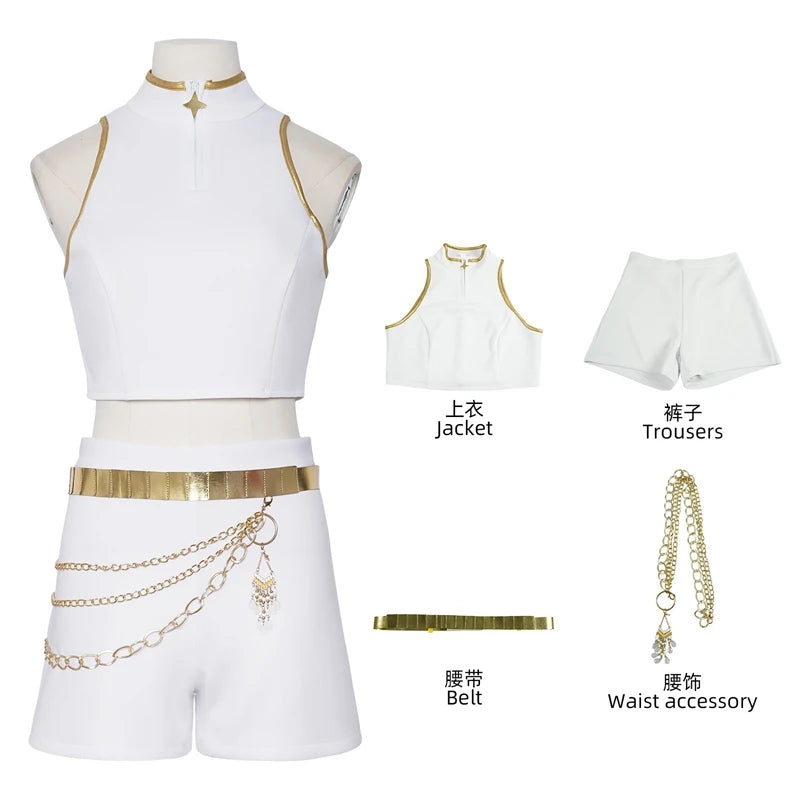 Rumi Zoey Mira Cosplay Costume Women Black Golden Singing Suit Halloween Party Carnival Role Playing Outfit