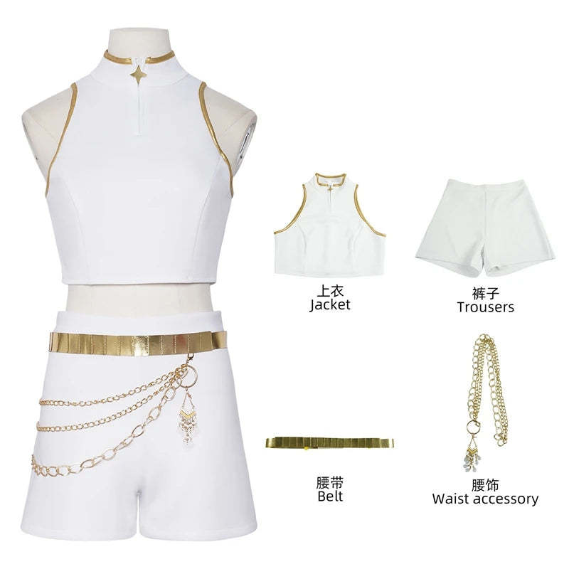 Rumi Zoey Mira Cosplay Costume Women Black Golden Singing Suit Hallow