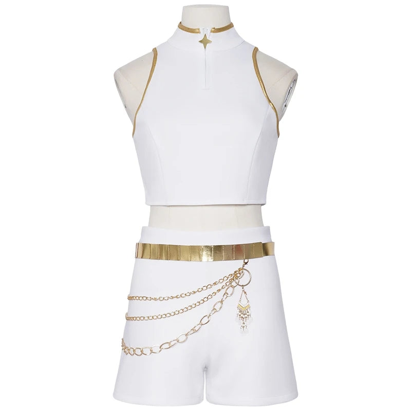 Rumi Zoey Mira Cosplay Costume Women Black Golden Singing Suit Halloween Party Carnival Role Playing Outfit