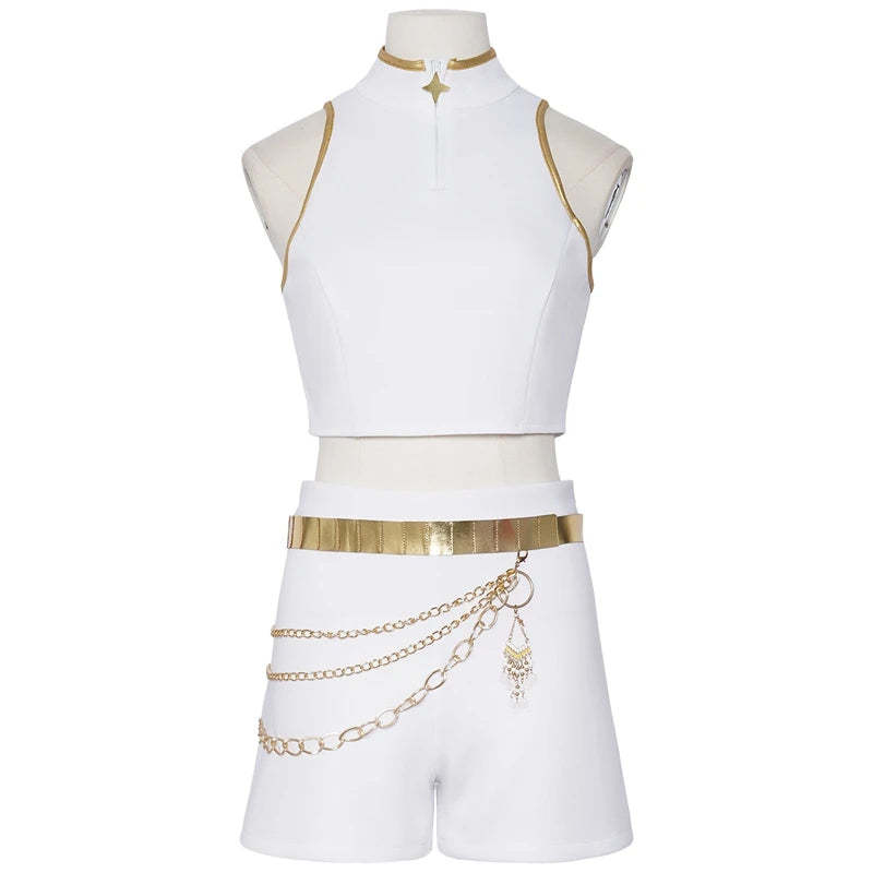 Rumi Zoey Mira Cosplay Costume Women Black Golden Singing Suit Halloween Party Carnival Role Playing Outfit