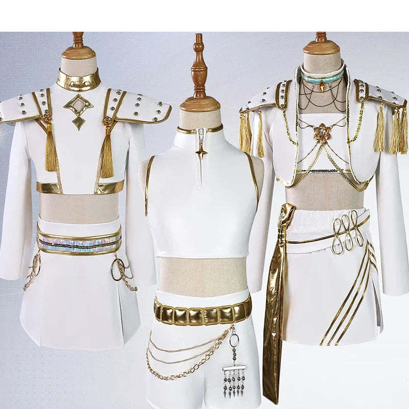 Anime Zoey Rumi Mira Cosplay Costume White PU Leather Uniform Role Play for Party Halloween Carnival Outfits