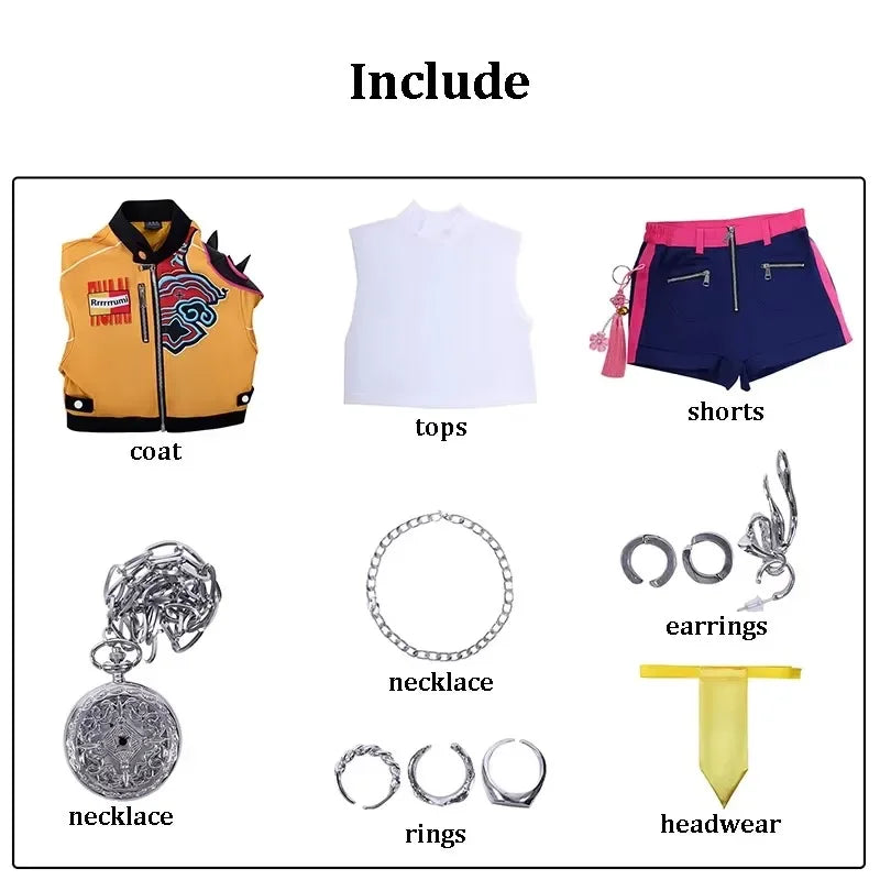 KPop Cosplay Rumi Zoey Mira Cosplay Costume for Children Girls Halloween Carnival Party Role Playing Dress Outfits Xmas Gifts