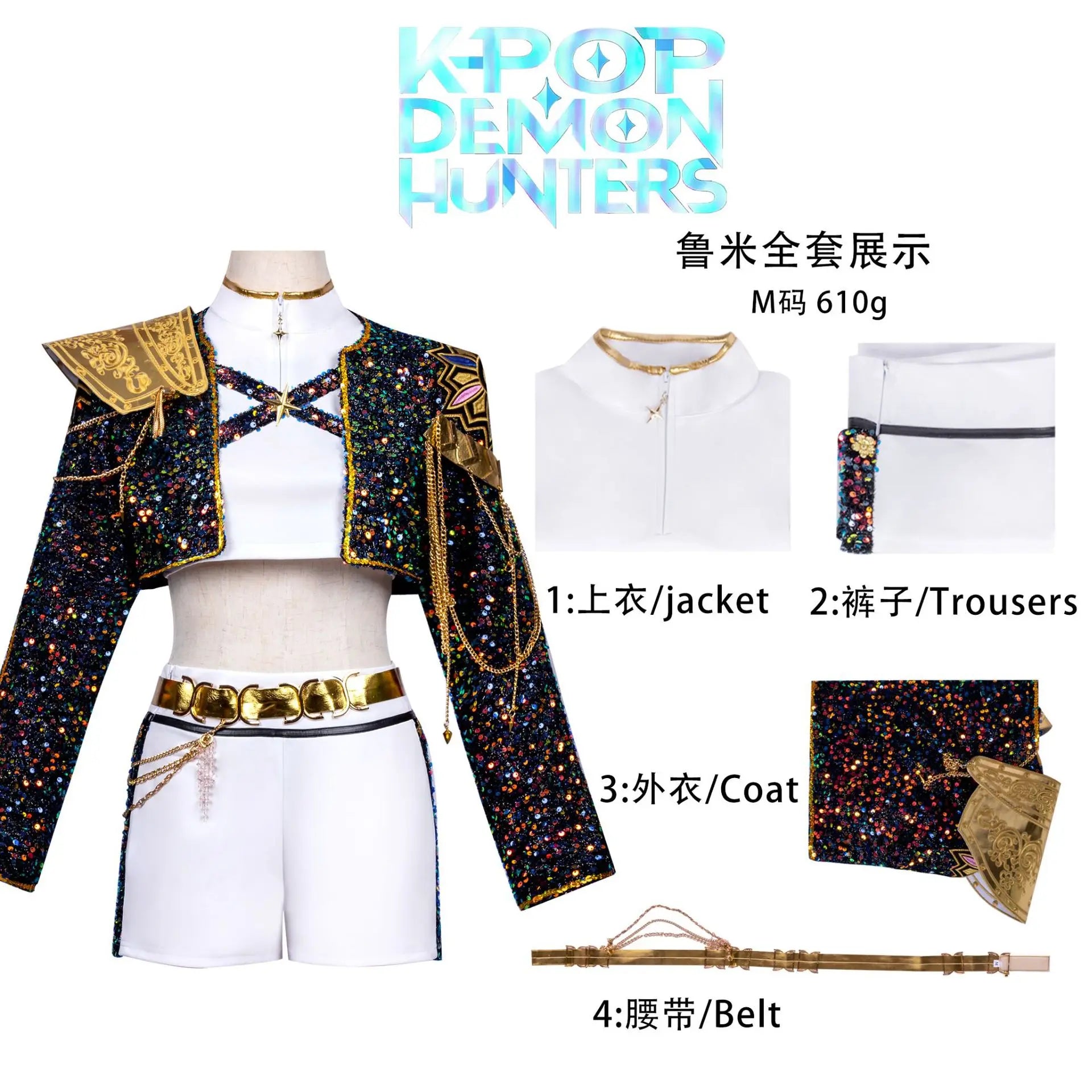 K/DA Pop Star Akali Cosplay Costume, Full Set League of Legends K-POP Outfit for Women