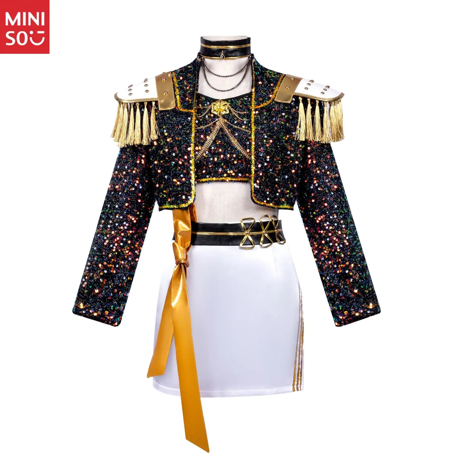 K/DA Pop Star Akali Cosplay Costume, Full Set League of Legends K-POP Outfit for Women