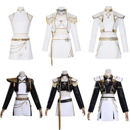Rumi Zoey Mira Cosplay Costume Women Black Golden Singing Suit Halloween Party Carnival Role Playing Outfit