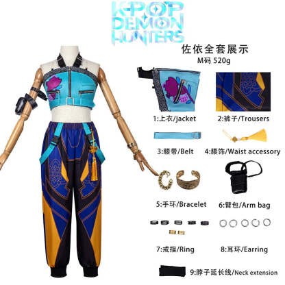 K/DA Pop Star Akali Cosplay Costume, Full Set League of Legends K-POP Outfit for Women