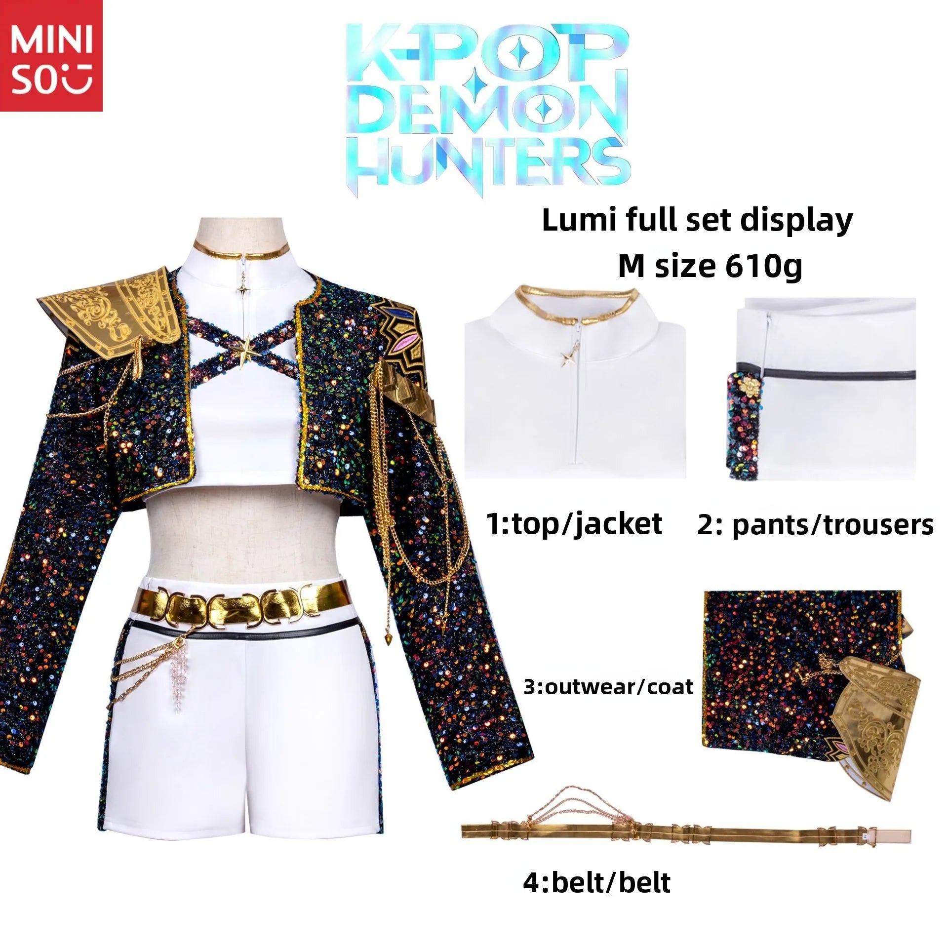 K/DA Pop Star Akali Cosplay Costume, Full Set League of Legends K-POP Outfit for Women
