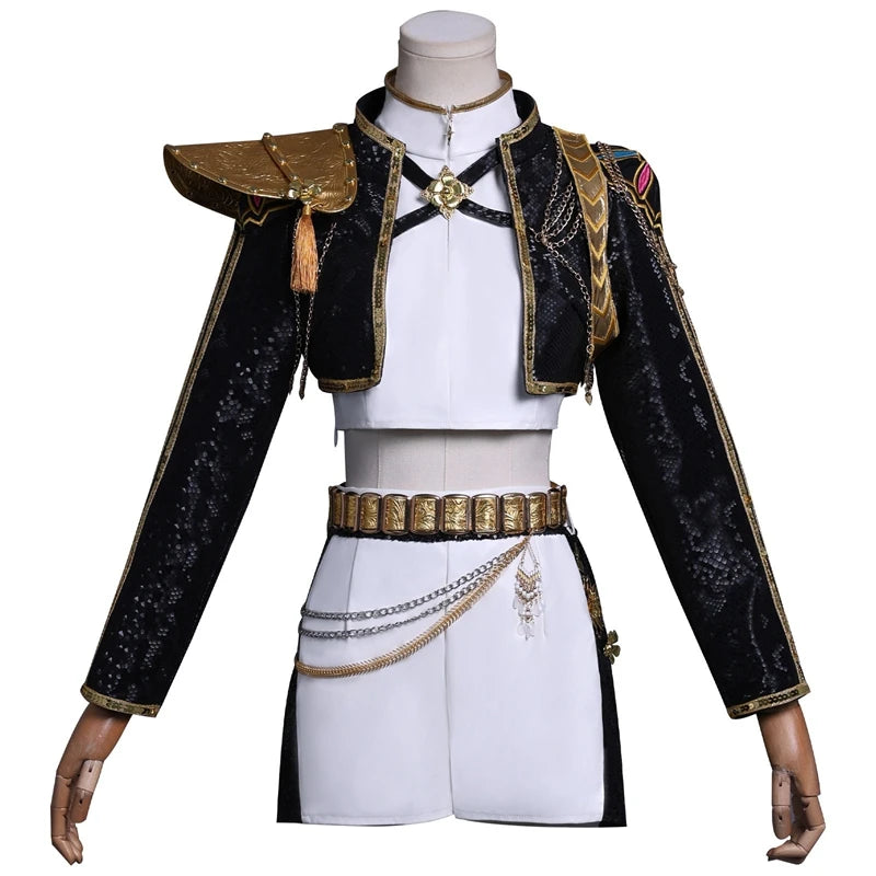 Rumi Zoey Mira Cosplay Costume Women Black Golden Singing Suit Halloween Party Carnival Role Playing Outfit