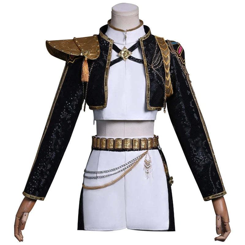 Rumi Zoey Mira Cosplay Costume Women Black Golden Singing Suit Halloween Party Carnival Role Playing Outfit