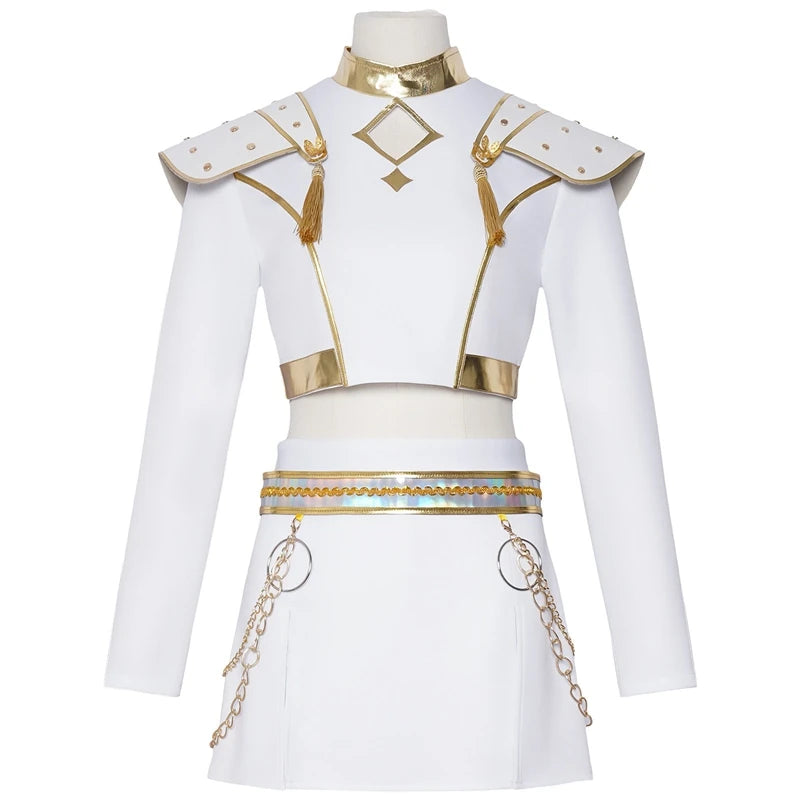 Rumi Zoey Mira Cosplay Costume Women Black Golden Singing Suit Halloween Party Carnival Role Playing Outfit