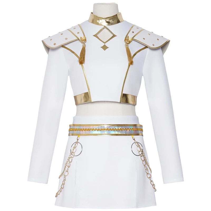 Rumi Zoey Mira Cosplay Costume Women Black Golden Singing Suit Halloween Party Carnival Role Playing Outfit