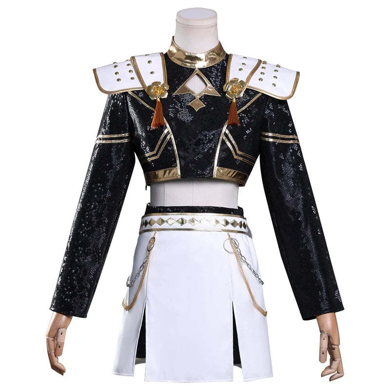 Rumi Zoey Mira Cosplay Costume Women Black Golden Singing Suit Halloween Party Carnival Role Playing Outfit
