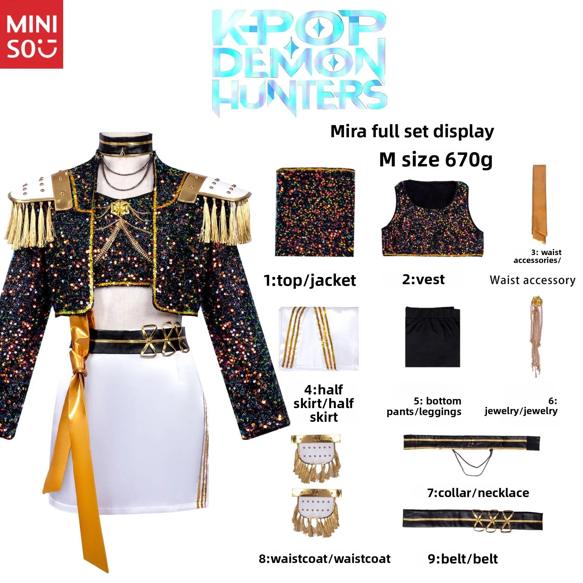 K/DA Pop Star Akali Cosplay Costume, Full Set League of Legends K-POP Outfit for Women