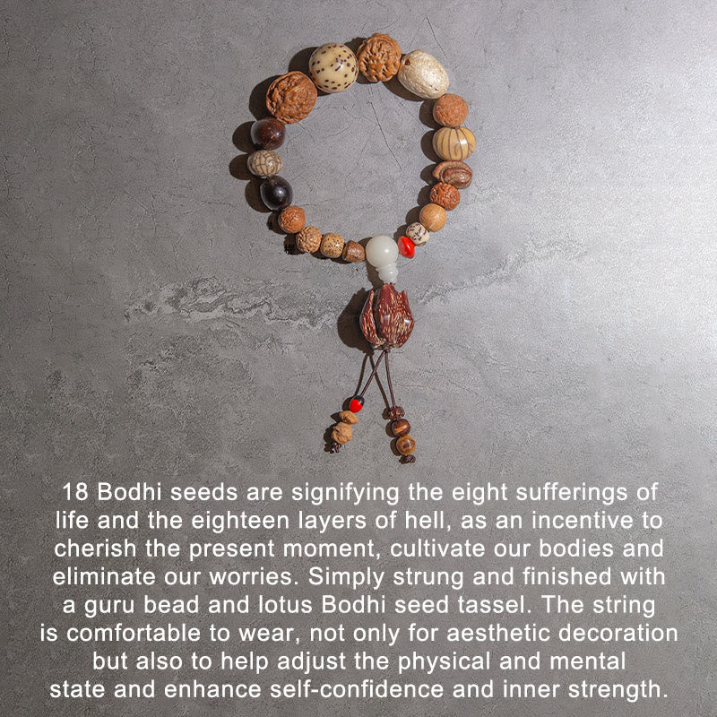 108 Mala Beads Bodhi Seed Luck Wealth Bracelet Wrist Mala