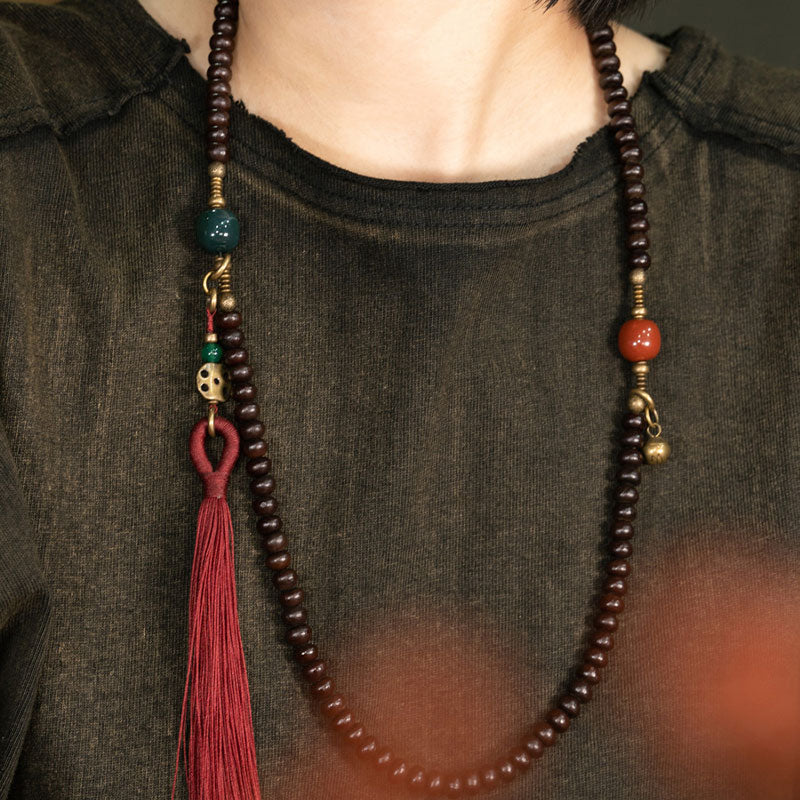 108 Mala Beads Natural Tibet Purple Bodhi Seed Auspiciousness Bracelet