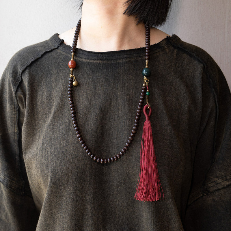 108 Mala Beads Natural Tibet Purple Bodhi Seed Auspiciousness Bracelet