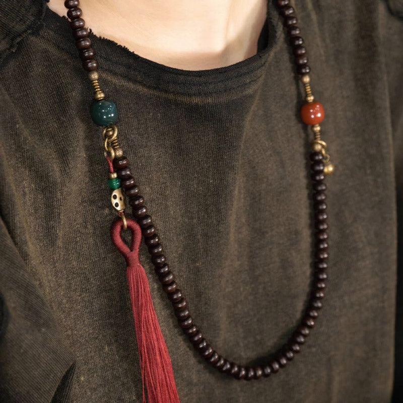 108 Mala Beads Natural Tibet Purple Bodhi Seed Auspiciousness Bracelet