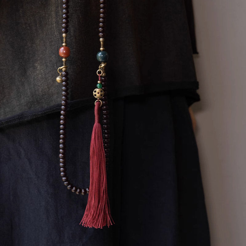 108 Mala Beads Natural Tibet Purple Bodhi Seed Auspiciousness Bracelet